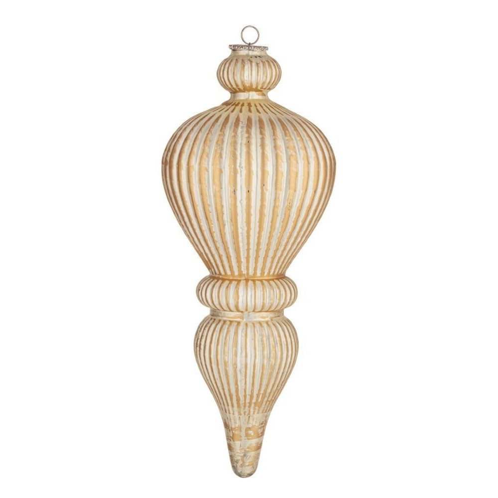 PENDAGLIO VETRO EMILIAN GOCCIA ORO H.51